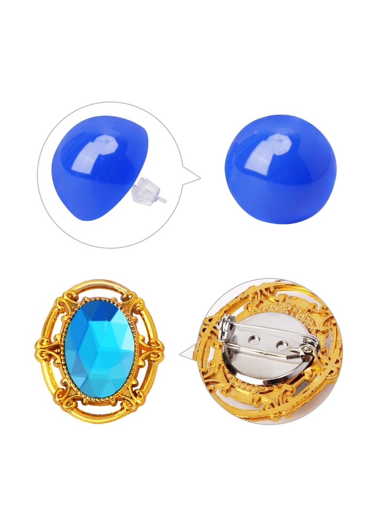 كابتن تيك Princess Peach Crown Accessories Kit, Princess Peach Daisy Rosalina Dress Up Accessories for Women Girls, for Themed Party, Princess Cosplay Parties, Birthday, Halloween, Stage Performance(4 Pack) - Image 2