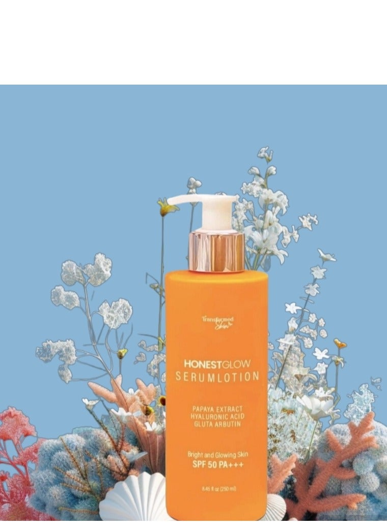 Transformed Skin Honest Glow Serum Lotion Spf50 PA+++ 250ml - Image 1