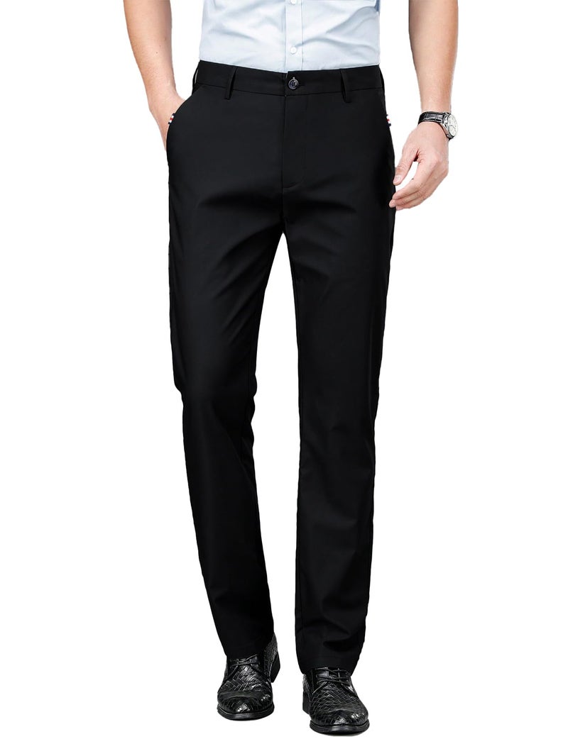 TOPLOT Men's Casual Trouser | Regular Fit Design with Comfortable Structure | Clean Look with Versatile Styling | Easy Movement Fit Ideal for Casual, Office & Daily Use (5205_34_Blk) - Image 5