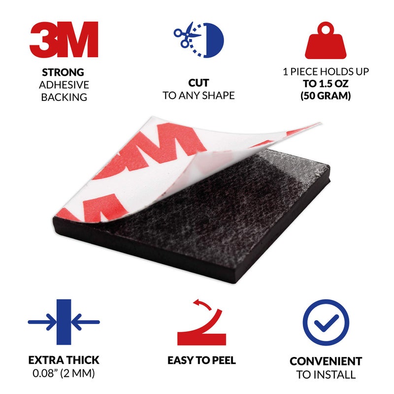 3M Magnetic Squares, 120 Pieces Magnet Squares (Each 20 x 20 x 2mm) on 4 Tape Sheets, with 3M Strong Adhesive Backing. Perfect for DIY, Art Projects, whiteboards & Fridge Organization (120 Pieces) - Image 4