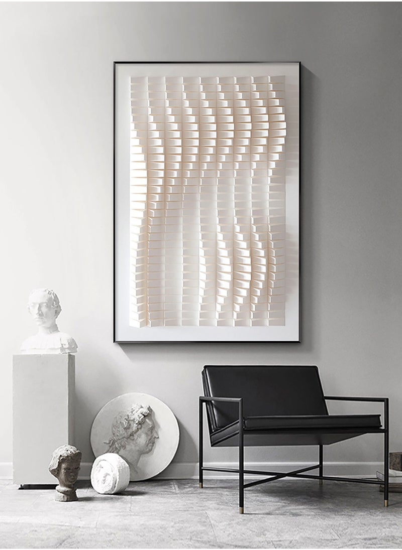 Merry Moments 3D Wall Art Modern Aesthetics Minimalist Architectural Wall Art Fine Art Canvas Prints Pictures For Loft Home Office Living Room Boutique Hotel Decor Black Frame 70x100 cm  - Image 2