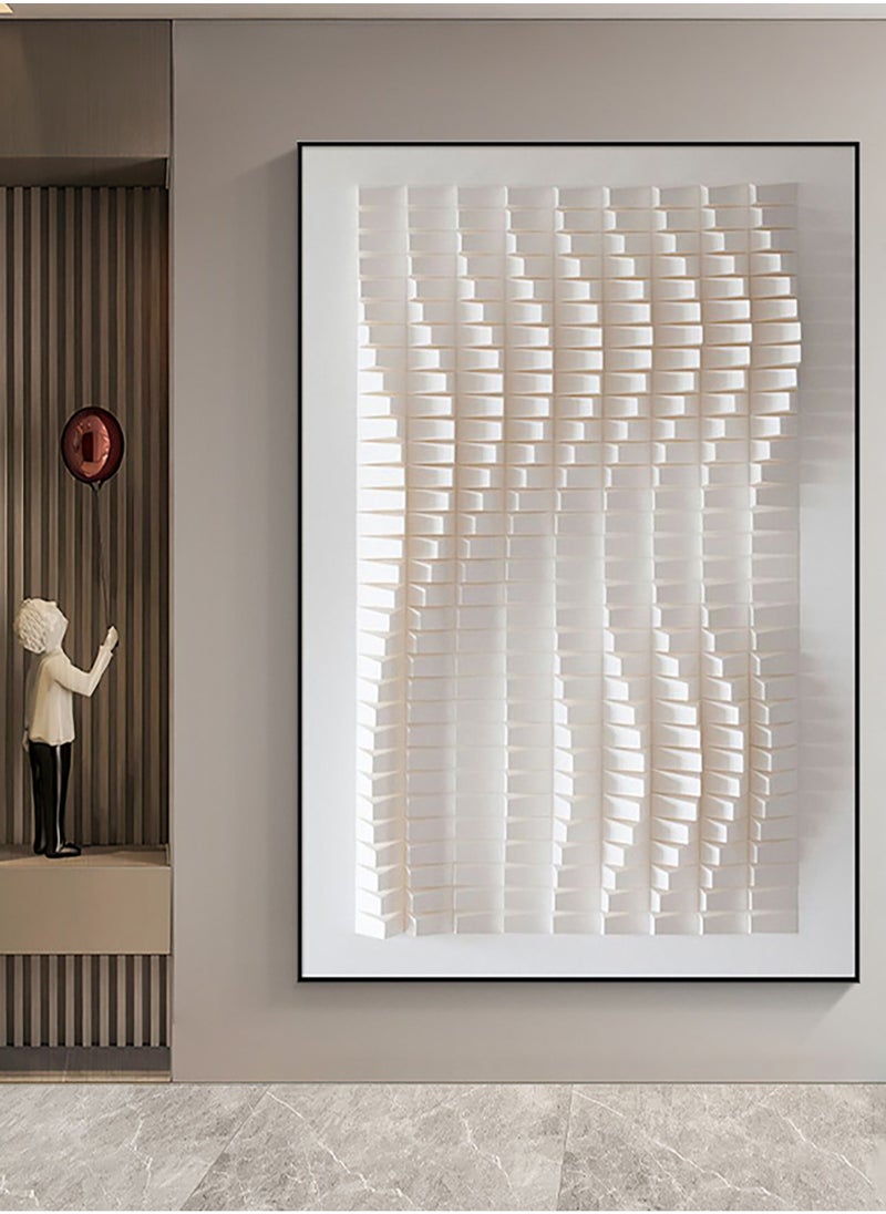 Merry Moments 3D Wall Art Modern Aesthetics Minimalist Architectural Wall Art Fine Art Canvas Prints Pictures For Loft Home Office Living Room Boutique Hotel Decor Black Frame 70x100 cm  - Image 4