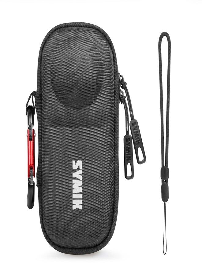 SYMIK Capsule Case for Insta360 X5 / X4 (for Original Lens Cap), Anti-Water Splash, Anti-Shock. Portable Travel Bag w/Carabiner, Protective Storage Nylon Carrying Case for Insta 360 X5 X4 Accessories - Image 1