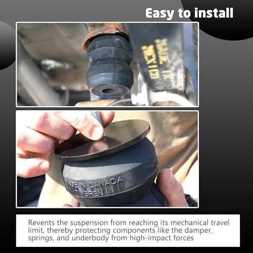 OTINUBEE GMRS15 Rear Axle Kit Bump Stops System, Suspension Rubber Helper Spring Kit Upgrade Compatible with Chevy Silverado 1500 and GMC Sierra 1500 2019-2025 - Image 4