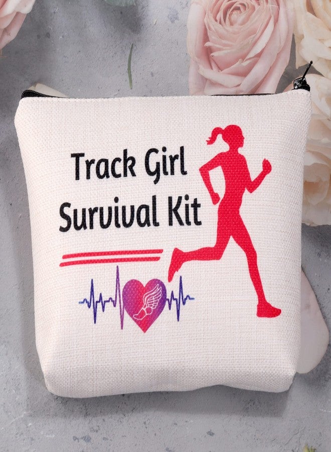 MEIKIUP Track and Field Lover Gift Track Survival Kit Athlete Cosmetic Bag Track and Field Runners First Aid Kit Track and Field Coach Travel Storage Bag (Track Girl Survival Kit) - Image 4