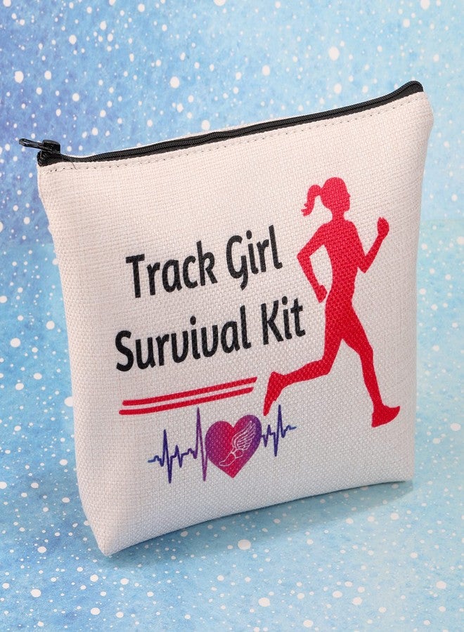 MEIKIUP Track and Field Lover Gift Track Survival Kit Athlete Cosmetic Bag Track and Field Runners First Aid Kit Track and Field Coach Travel Storage Bag (Track Girl Survival Kit) - Image 5