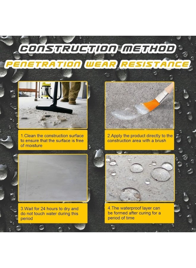 Waterproof Insulation Sealant, Invisible Waterproof Agent with Brush, Transparent Coating Tile Trapping Repair Wall Mending Agent for Home Roof Bathroom (300g)  - Image 4