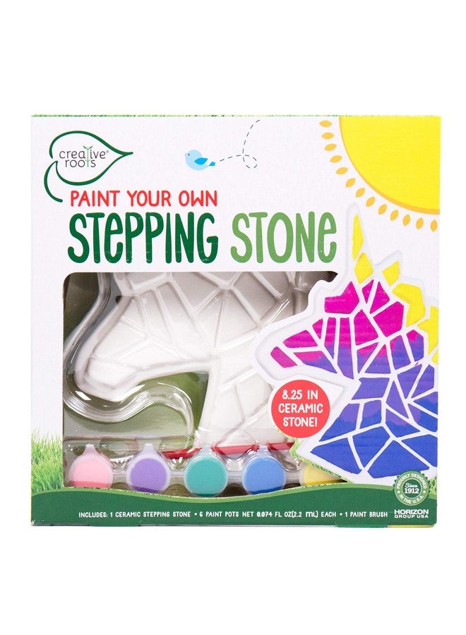 Creative Roots Mosaic Unicorn Stepping Stone Includes 7 Inch Ceramic Stone & 6 Vibrant Paints Diy Garden Stepping Stone Kit For Kids Ages 6+ - Image 1