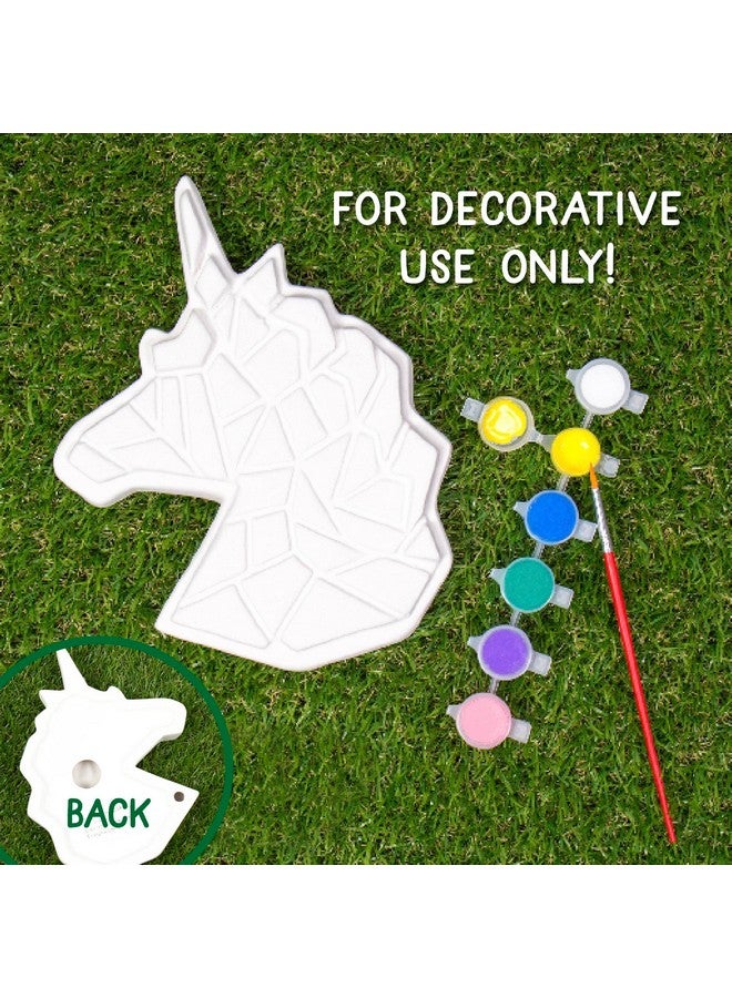 Creative Roots Mosaic Unicorn Stepping Stone Includes 7 Inch Ceramic Stone & 6 Vibrant Paints Diy Garden Stepping Stone Kit For Kids Ages 6+ - Image 2