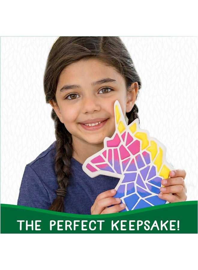 Creative Roots Mosaic Unicorn Stepping Stone Includes 7 Inch Ceramic Stone & 6 Vibrant Paints Diy Garden Stepping Stone Kit For Kids Ages 6+ - Image 4