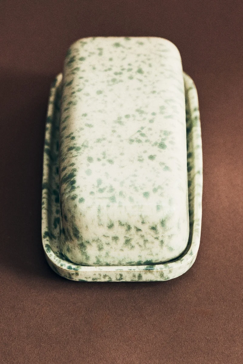 H&M Stoneware butter dish