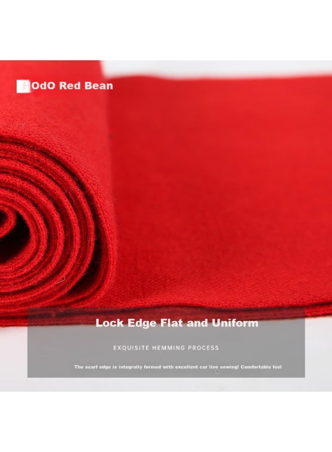 HOdo Wool Scarf For Men, Autumn And Winter Warm Thick Scarf, Neck Warmer, Birthday Gift For Boyfriend Or Husband - Image 5