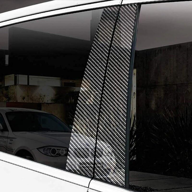 DEMULAX Carbon Fiber Look Window Pillar Trim for BMW 3 Series - Image 3