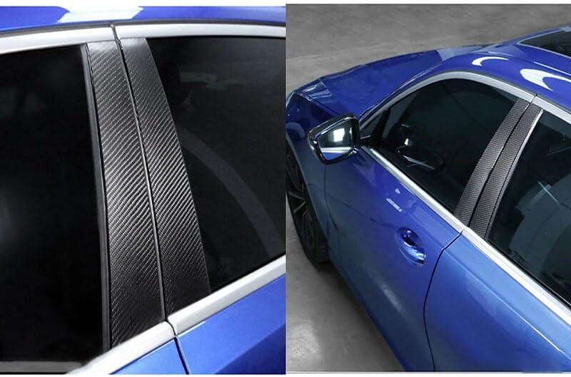 DEMULAX Carbon Fiber Look Window Pillar Trim for BMW 3 Series - Image 4