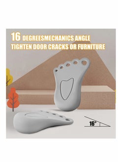 Excefore Rubber Door Stopper Security Door Stop Wedge Door Wedge For Door Gaps And Prevents Locking, Door Stop Wedge For All Floor Types And Carpet Heavy Duty Door Clip 2 Piece  - Image 4