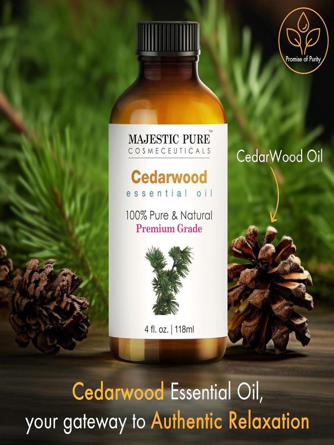 Majestic Pure زيت خشب الأرز النقي من ماجستيك بيور مع قطارة زجاجية، 118 مل - Image 3