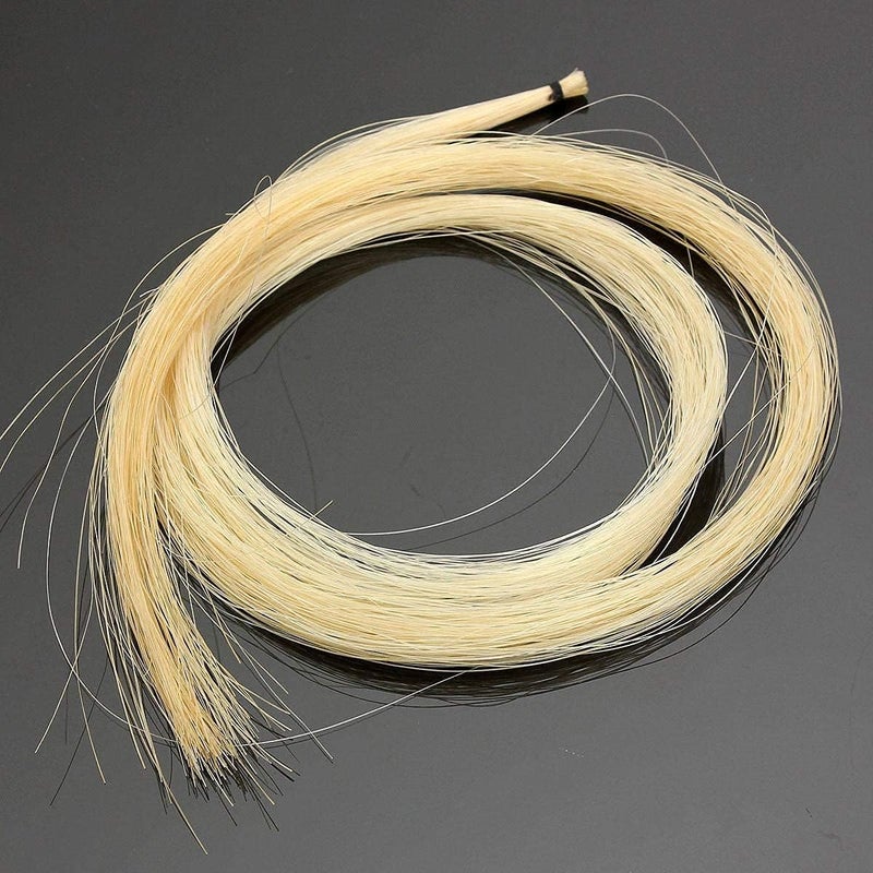 KAIY 2 Hanks Mongolian Horse Bow Hair for Violin, Professional Violin Bow Hair Made of Genuine, 29.5 Inch Natural White - Image 5