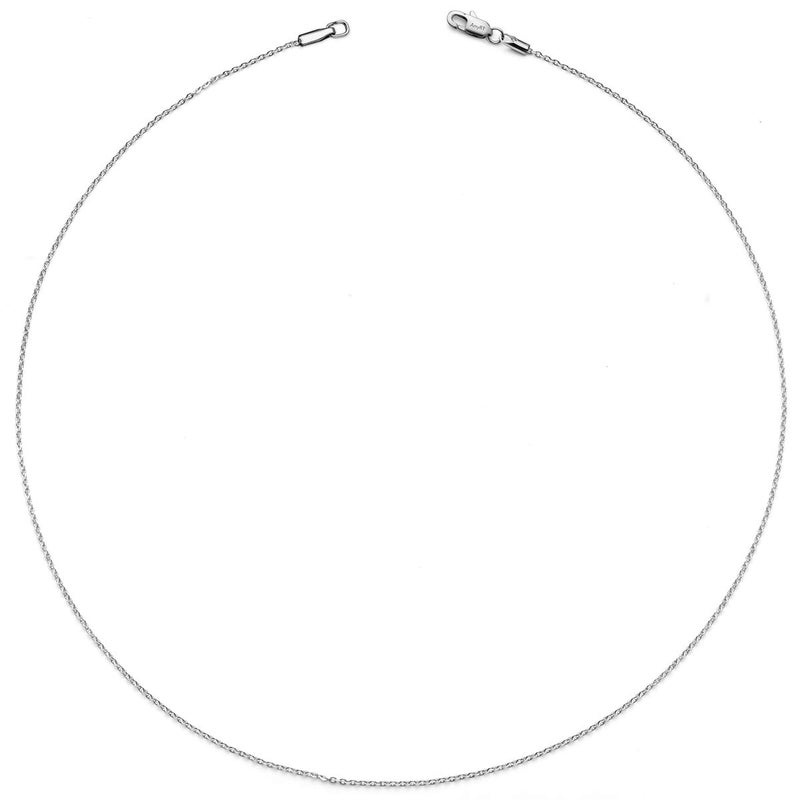 AmyRT Jewelry 1.2mm Titanium Steel Silver Cable Chain Necklaces for Women 16 in - Image 3