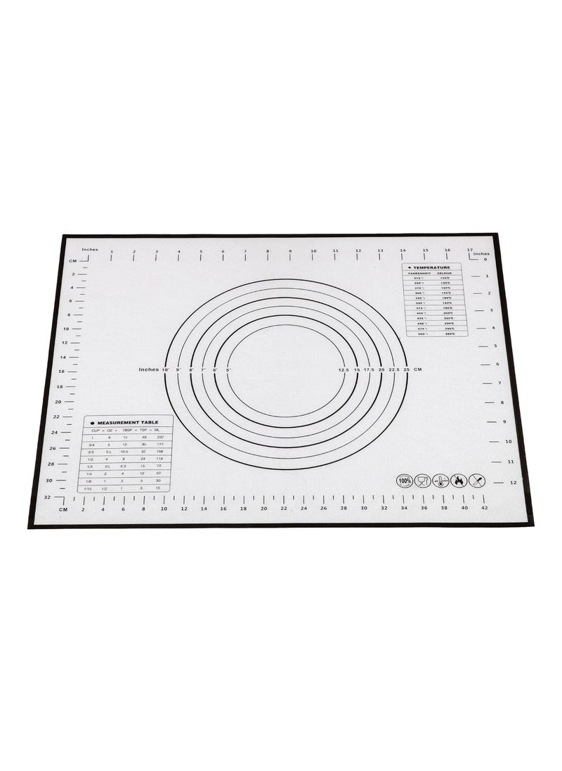 Cutting Edge Essentials Cutting Edge Essentials NonStick Silicone Baking Mat with Measurements NoSlip Baking Sheet for Roti Chapati Atta Dough Kneading and Fondant Rolling 51CM X 40CM Black Pack of 1  - Image 1
