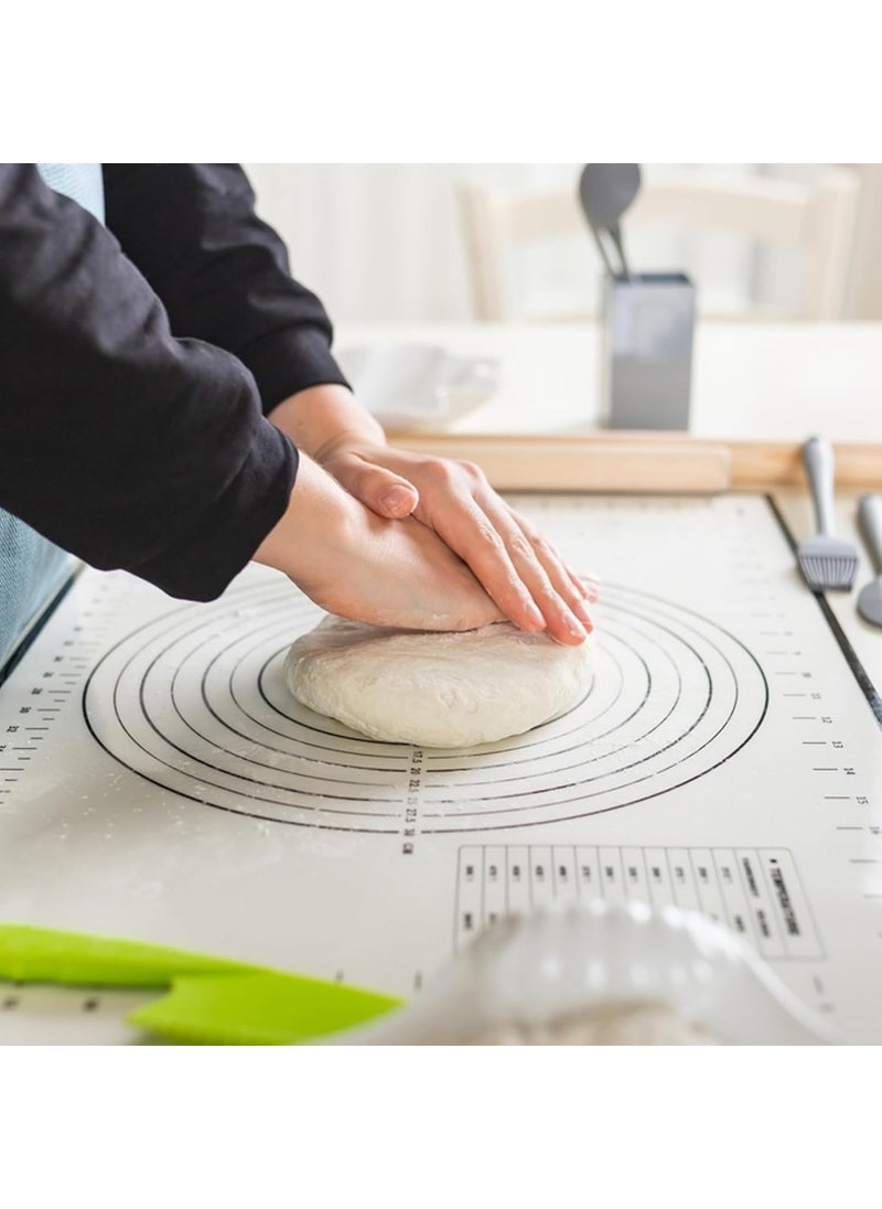 Cutting Edge Essentials Cutting Edge Essentials NonStick Silicone Baking Mat with Measurements NoSlip Baking Sheet for Roti Chapati Atta Dough Kneading and Fondant Rolling 51CM X 40CM Black Pack of 1  - Image 4