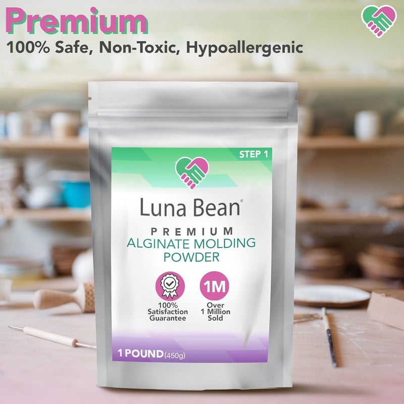 Casting Keepsakes Luna Bean Premium Alginate Molding Powder - 1 Pound (454g) for Hand and Foot Casting - Image 5