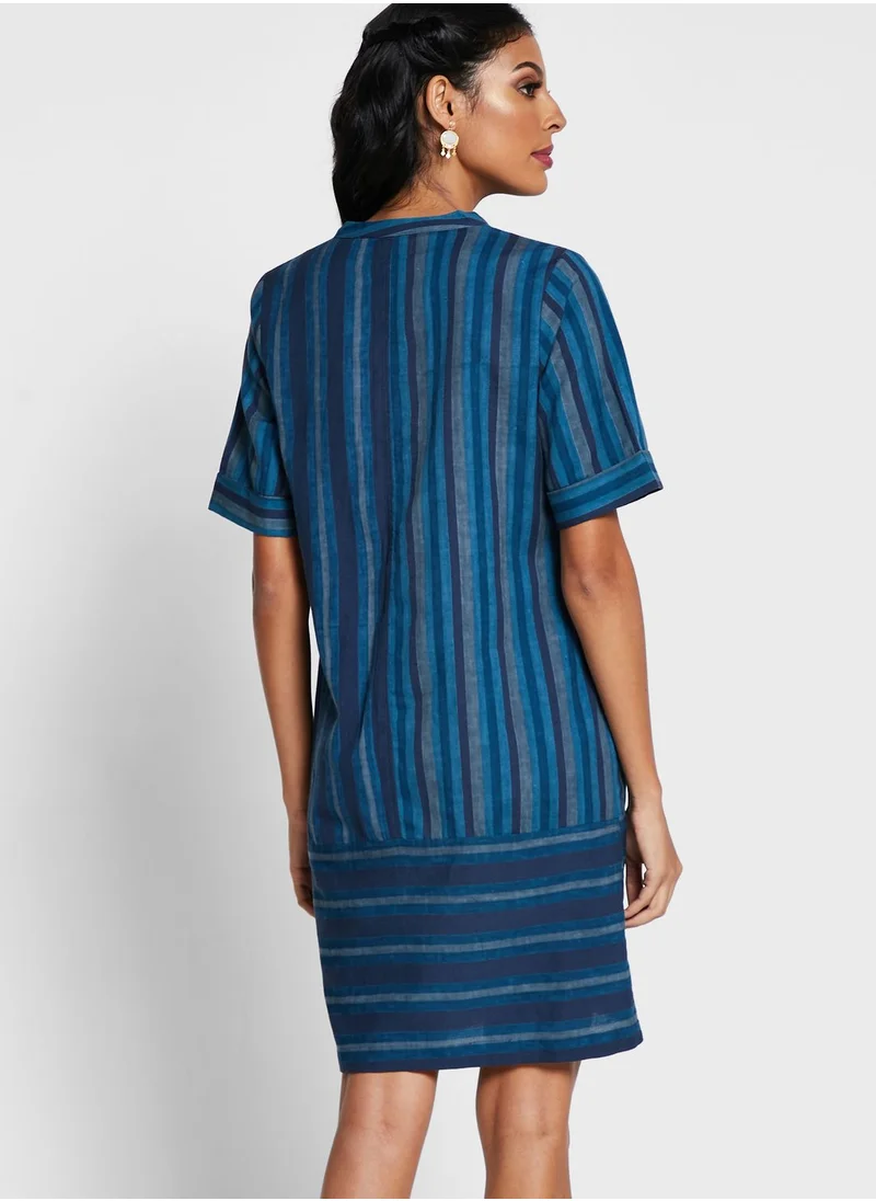 Fabindia Cotton Printed Knee Length Dress