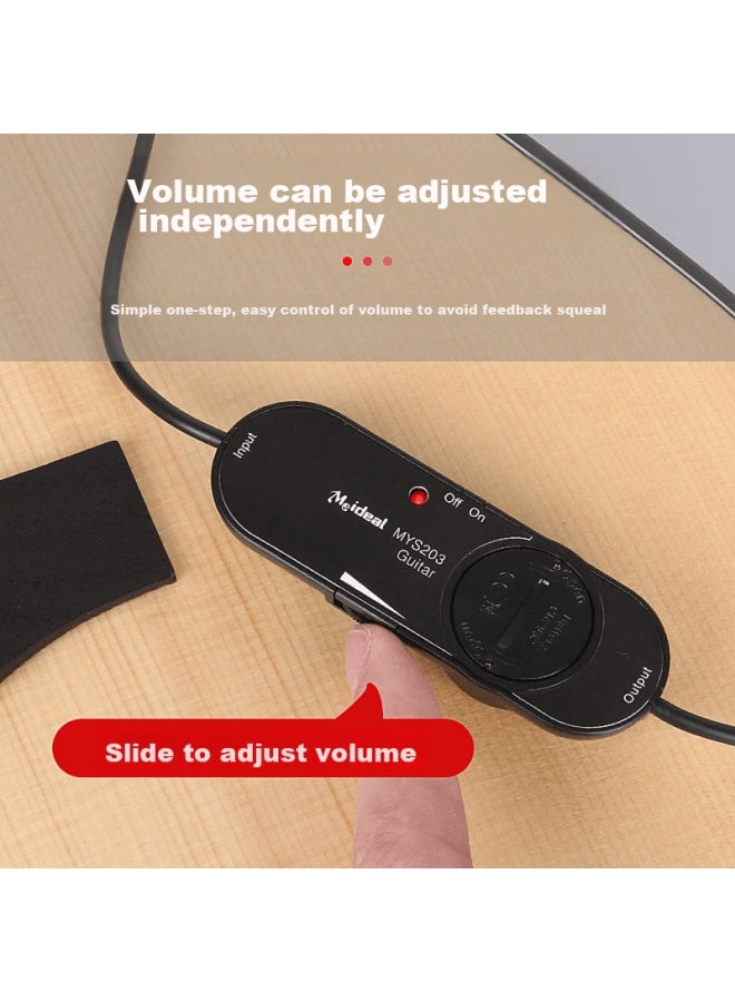 Meideal Guitar Pickup, Acoustic Guitar Pickup Without Drilling, Universal Pickup For Amplifiers And Guitars, Guitar Accessory - Image 2