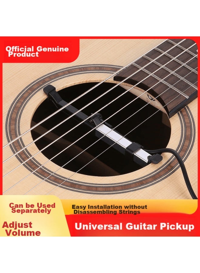 Meideal Guitar Pickup, Acoustic Guitar Pickup Without Drilling, Universal Pickup For Amplifiers And Guitars, Guitar Accessory - Image 1