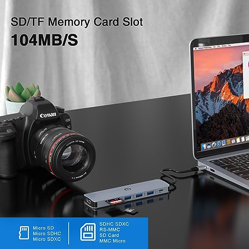 Tiergrade USB C Hub Multiport Adapter, 7-in-1 USB C Docking Station with HDMI, 100W PD, 3 USB 3.0, SD/TF Slot for MacBook Pro/Air, Type C Laptop - Image 4