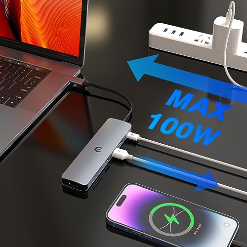 Tiergrade USB C Hub Multiport Adapter, 7-in-1 USB C Docking Station with HDMI, 100W PD, 3 USB 3.0, SD/TF Slot for MacBook Pro/Air, Type C Laptop - Image 2