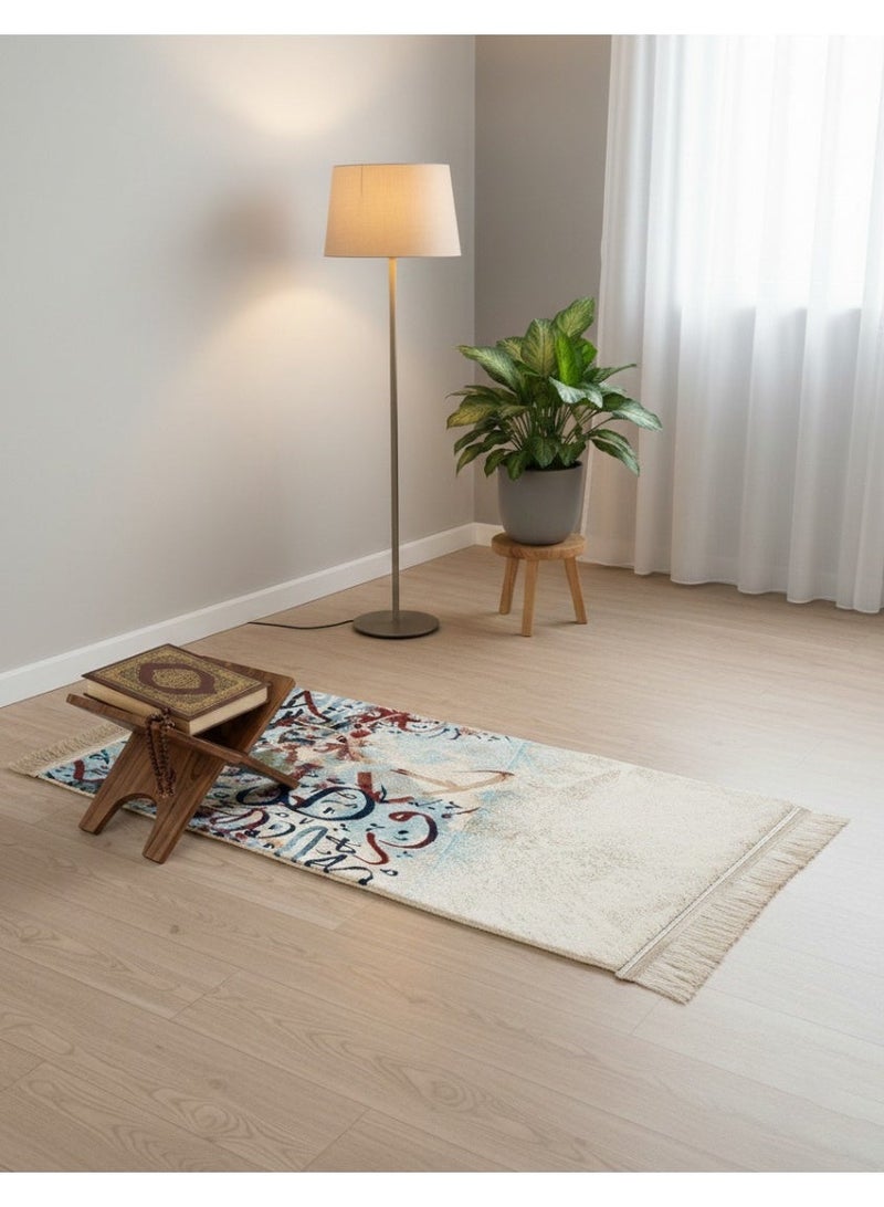 سجادتي سجادة صلاة الفن الإسلامي مبطنة بتصميم مستوحى من الزخرفة الإسلامية الأصيلة مقاس 70×110 سم - Image 5