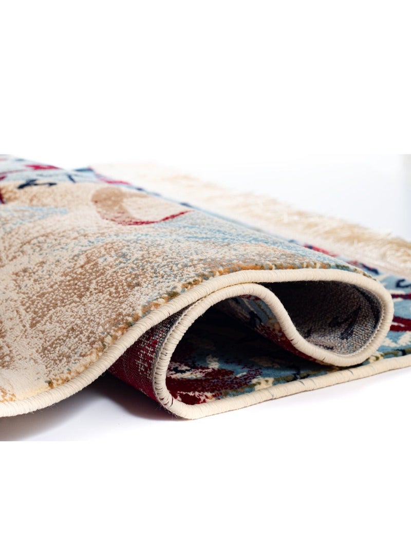 سجادتي سجادة صلاة الفن الإسلامي مبطنة بتصميم مستوحى من الزخرفة الإسلامية الأصيلة مقاس 70×110 سم - Image 4