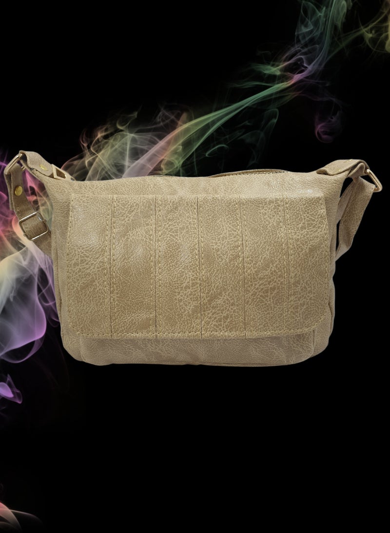 TO FASHION TO 3010 LEATHER WOMEN’S, SHOULDER BAG, CROSS BODY BAG WITH DETACHABLE STRAP, MODERN AND ELEGANT DESIGN, DIMENSIONS 20*27*13 CM BEIGE A  - Image 3