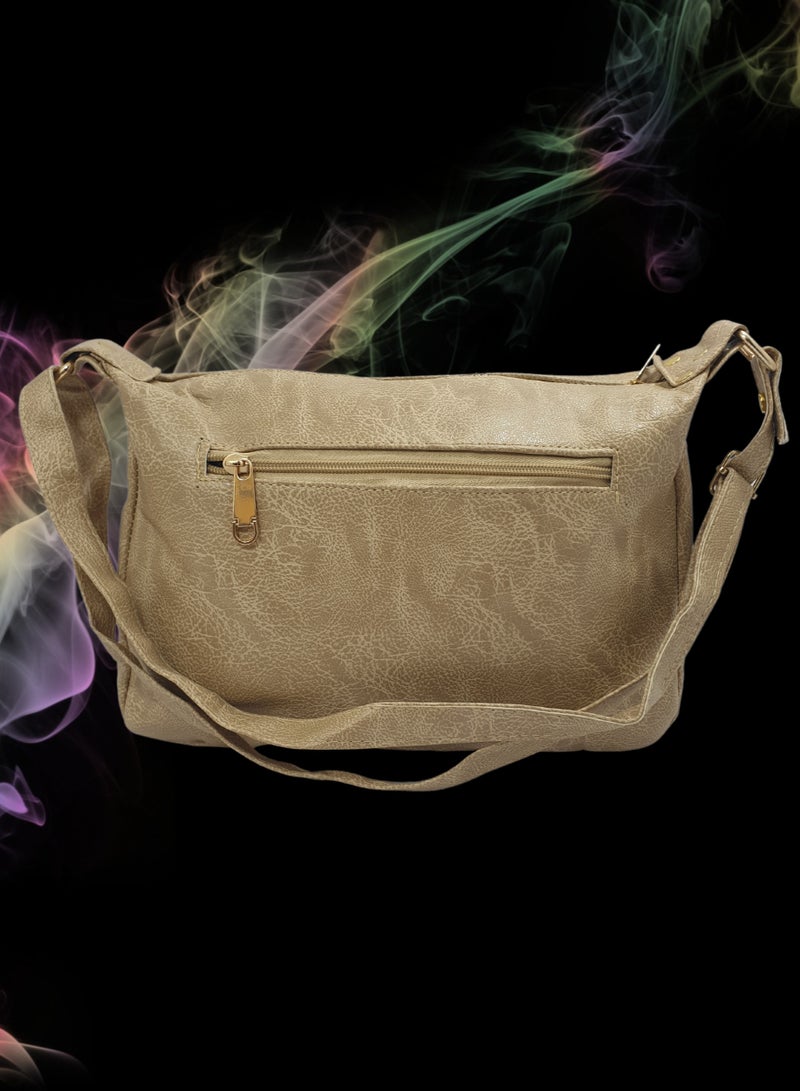 TO FASHION TO 3010 LEATHER WOMEN’S, SHOULDER BAG, CROSS BODY BAG WITH DETACHABLE STRAP, MODERN AND ELEGANT DESIGN, DIMENSIONS 20*27*13 CM BEIGE A  - Image 5