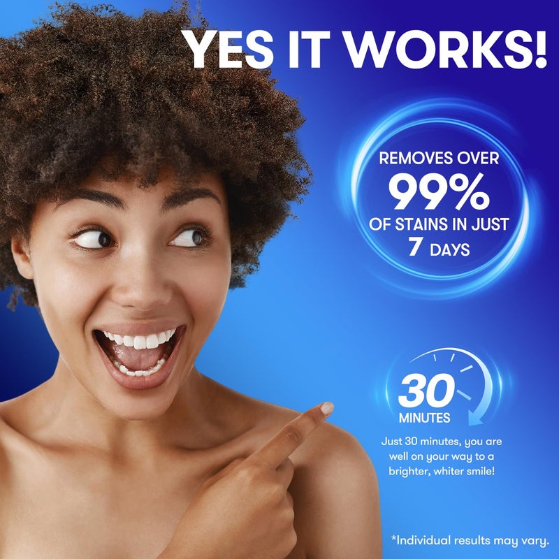 MySmile شرائط تبييض الأسنان MySmile، شرائط بيضاء مدعمة بالهيدروكسي أباتيت، تبييض الأسنان غير الحساسة بمكونات طبيعية مهدئة، آمنة للمينا، خالية من البقايا، غير قابلة للانزلاق، مجموعة علاجية من 7 جلسات - Image 2