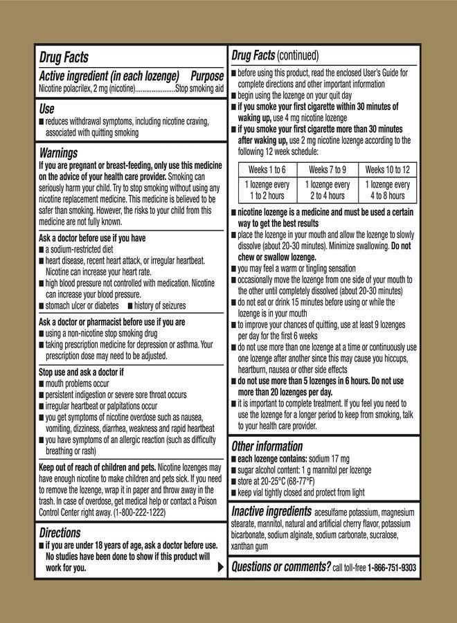 GoodSense Nicotine Polacrilex Lozenge, 2 mg (nicotine), Stop Smoking Aid, Cherry Flavor; quit smoking with cherry nicotine lozenge, 108 Count - Image 4