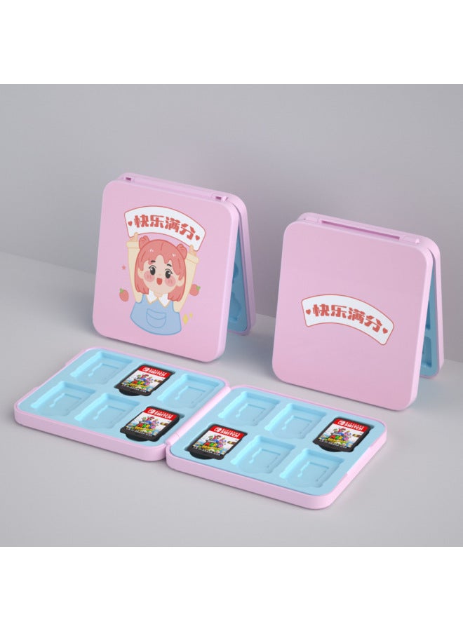 عام نينتندو سويتش صندوق بطاقات سيليكون مغناطيسي 12 NS بطاقة الألعاب صندوق تخزين الملحقات الطرفية صندوق بطاقات-لون المنتج: درجة كاملة سعيدة - Image 1