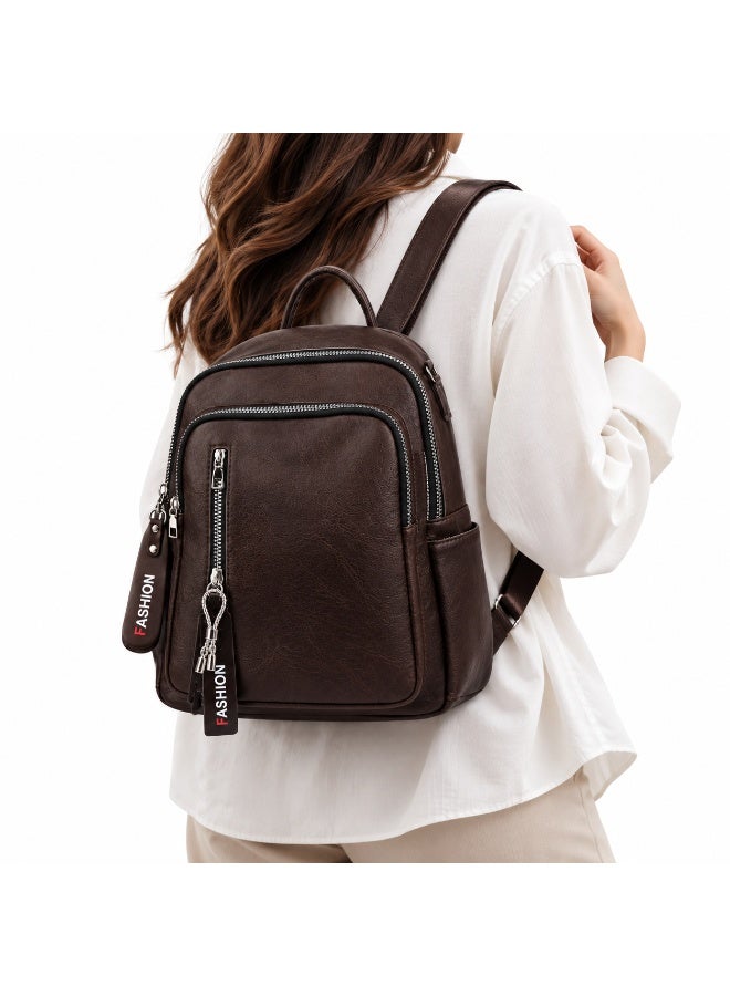 Women’s Convertible Shoulder Bag and Backpack with Multiple Zipper Pockets – Practical Everyday Bag for Work, College, Shopping and Travel - Image 1