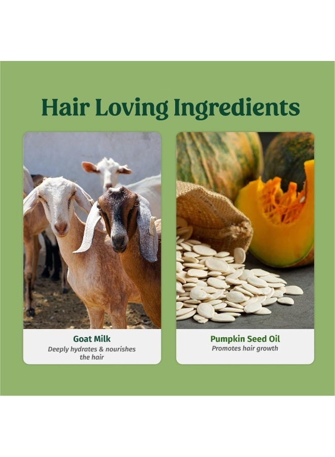 vilvah STORE Hair Strengthening Combo, Goatmilk Shampoo 250ml  Hair Growth oil 100ml - Image 3