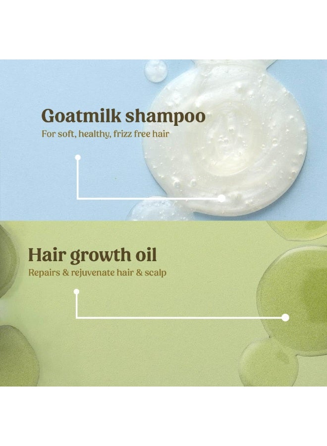 vilvah STORE Hair Strengthening Combo, Goatmilk Shampoo 250ml  Hair Growth oil 100ml - Image 2