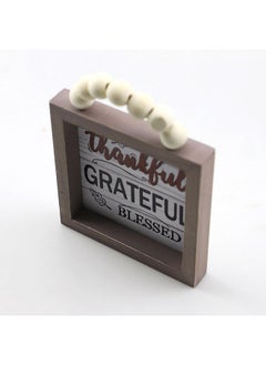 Generic Thanksgiving Wood Hanging Sign Letter Harvest Blessings Front Door Sign Wreath Door Hanger Sign for Wall Rustic Farmhouse Party Decoration  - Image 5