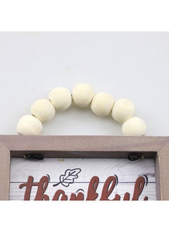 Generic Thanksgiving Wood Hanging Sign Letter Harvest Blessings Front Door Sign Wreath Door Hanger Sign for Wall Rustic Farmhouse Party Decoration  - Image 4