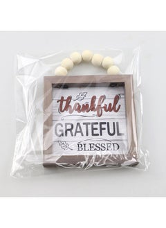 Generic Thanksgiving Wood Hanging Sign Letter Harvest Blessings Front Door Sign Wreath Door Hanger Sign for Wall Rustic Farmhouse Party Decoration  - Image 3