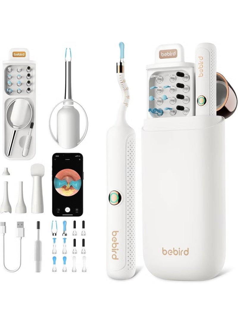 Bebird Ear Wax Cleaner with Camera, Wireless Visual Earwax Removal Tool with Light, Silicone Tips, Ear Cleaning Kit for Family & Travel, White - Image 1