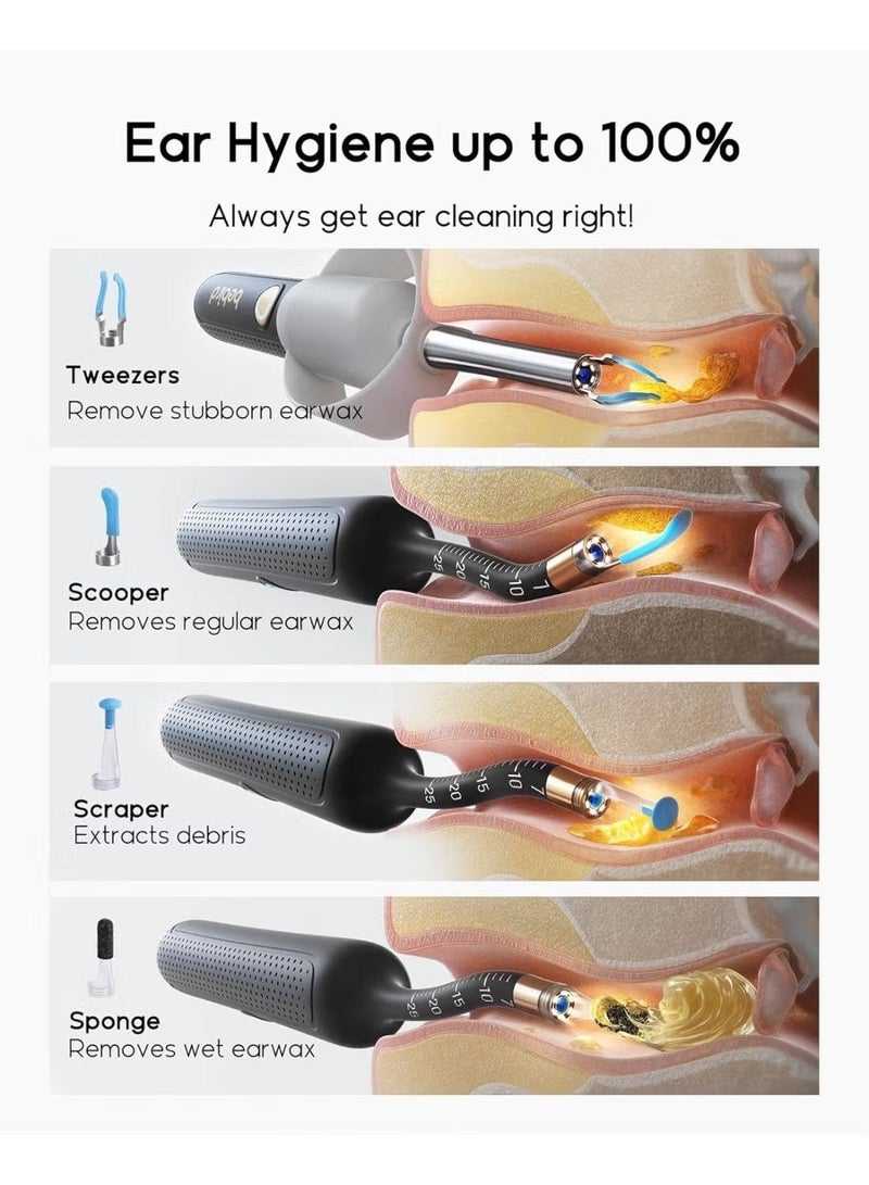 Bebird Ear Wax Cleaner with Camera, Wireless Visual Earwax Removal Tool with Light, Silicone Tips, Ear Cleaning Kit for Family & Travel, White - Image 5
