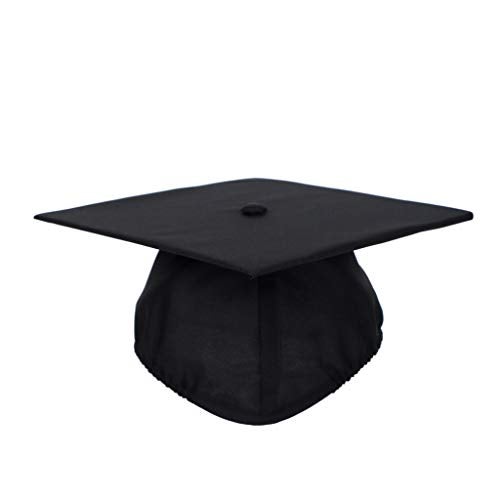 FtyFty Unisex Adult Matte Graduation Cap with Tassel Year Charm (Black) - Image 2