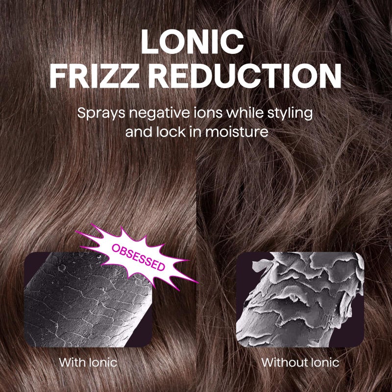 Wavytalk Thermal Brush, 1.5 Inch Ionic Thermal Round Brush Makes Hair Smoother Get Natural Curls (White) - Image 3