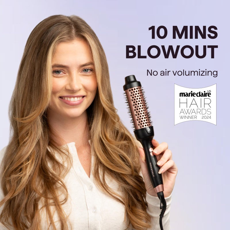 Wavytalk Thermal Brush, 1.5 Inch Ionic Thermal Round Brush Makes Hair Smoother Get Natural Curls (White) - Image 4