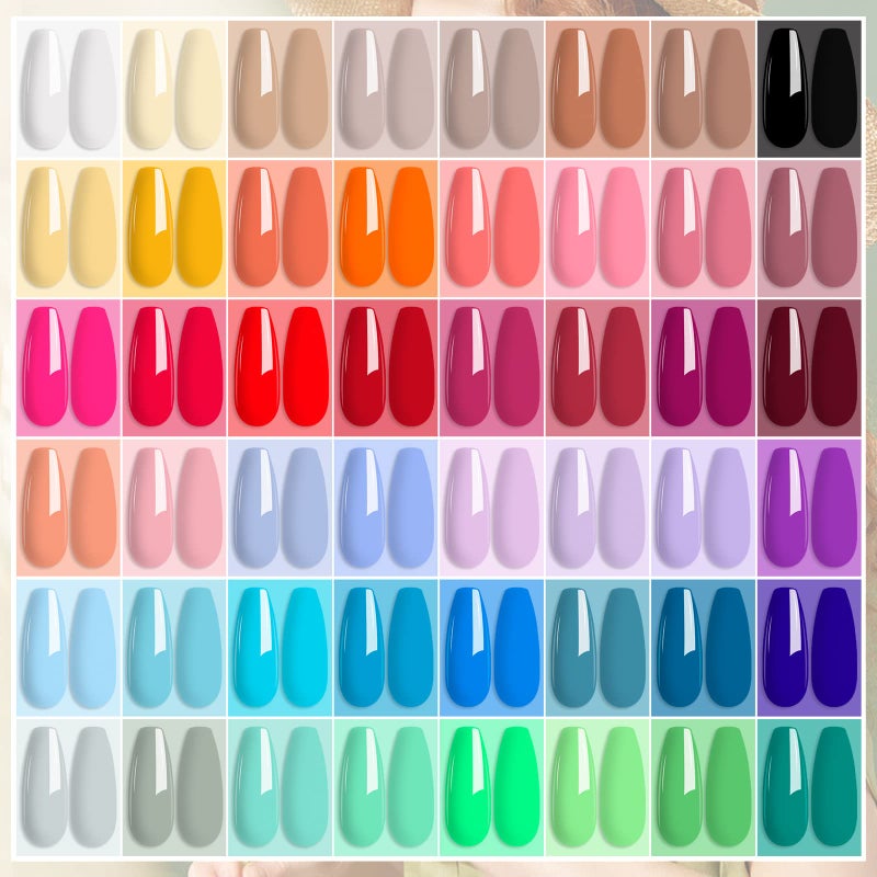 SAVILAND 48 Colors Gel Paint Kit: Solid Nail Art Painting Gel Polish Set with 15pcs Nail Art Brushes for Drawing Painting Home DIY Salon Manicure Supplies Christmas Gift for Women - Image 2