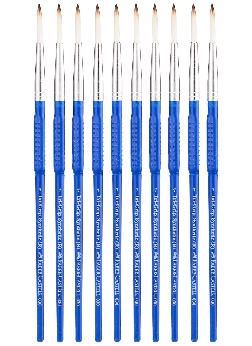FABER-CASTELL - Faber-Castell TRI Grip Synth Hair Round Size 7 PCK-5 - Image 1